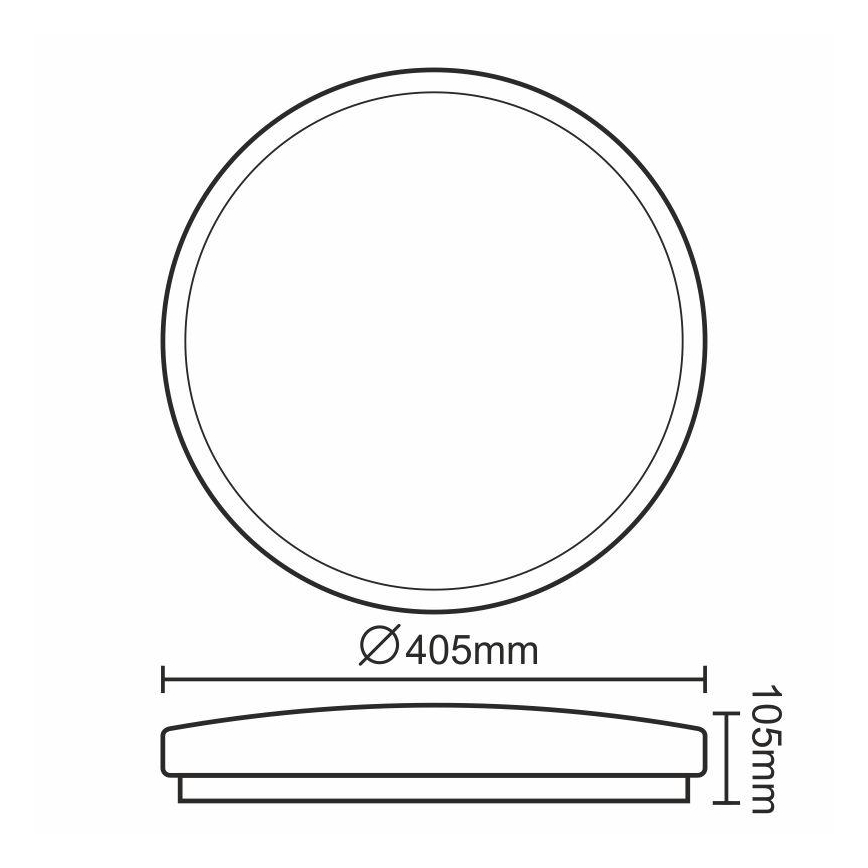 LED Ściemnialny plafon OPAL LED/24W/230V