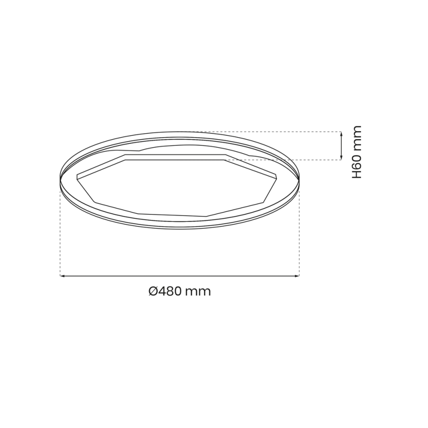 LED Ściemnialny plafon OPTIMA LED/52W/230V 3000-6000K + pilot