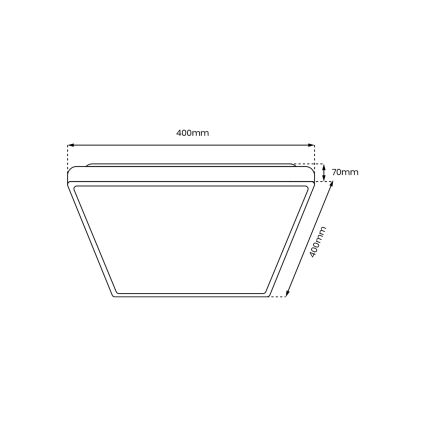 LED Ściemnialny plafon QUADRO LED/38W/230V 3000-6000K biały/czarny + pilot