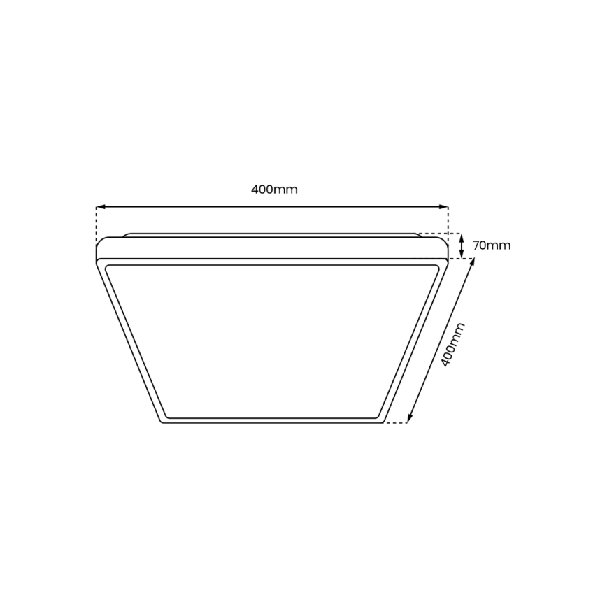 LED Ściemnialny plafon QUADRO LED/38W/230V 3000-6000K biały + pilot