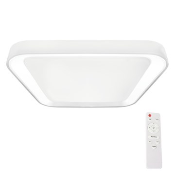 LED Ściemnialny plafon QUADRO LED/66W/230V 3000-6000K biały + pilot