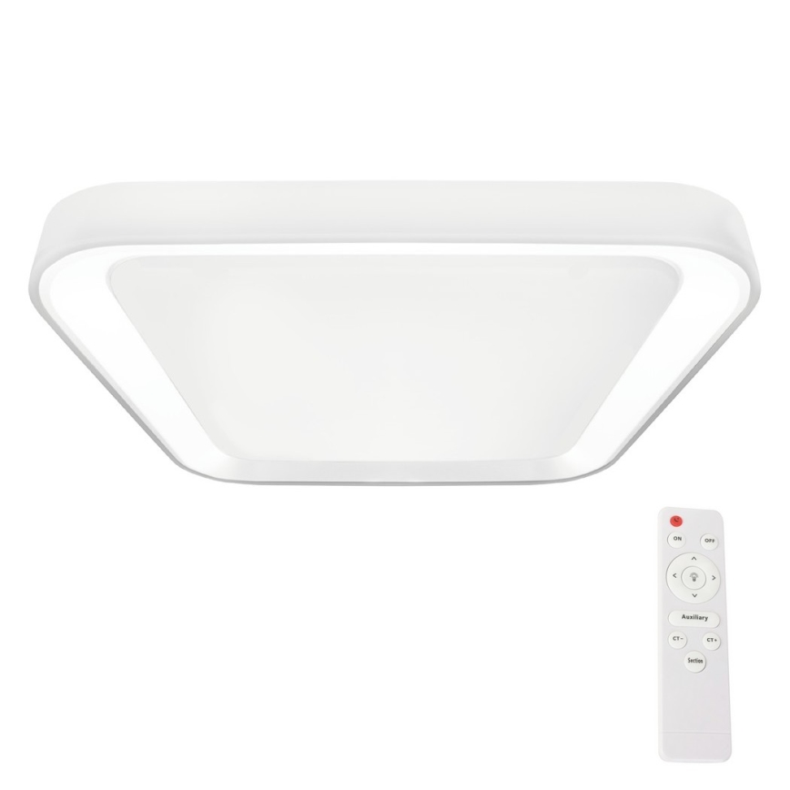 LED Ściemnialny plafon QUADRO LED/66W/230V 3000-6000K biały + pilot