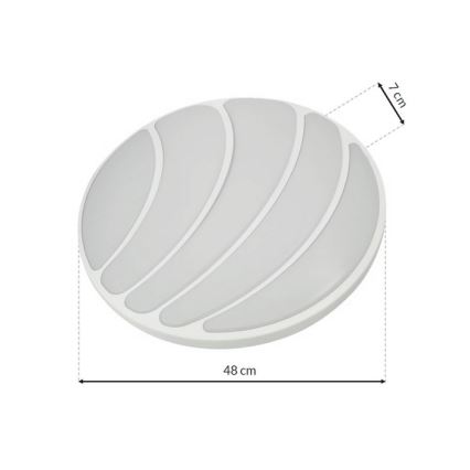 LED Ściemnialny plafon SHELL WHITE LED/40W/230V + pilot