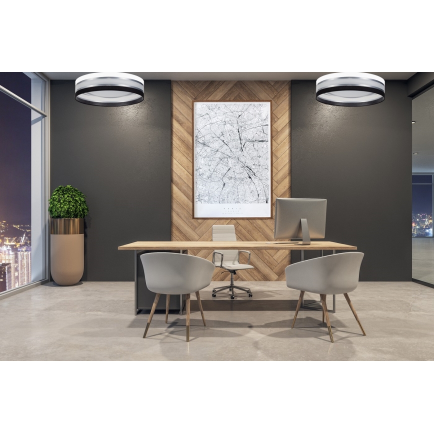LED Ściemnialny plafon SMART CORAL LED/24W/230V Wi-Fi Tuya czarny/biały +pilot