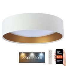 LED Ściemnialny plafon SMART GALAXY LED/36W/230V śr. 55 cm 2700-6500K Wi-Fi Tuya biały/złoty+ pilot
