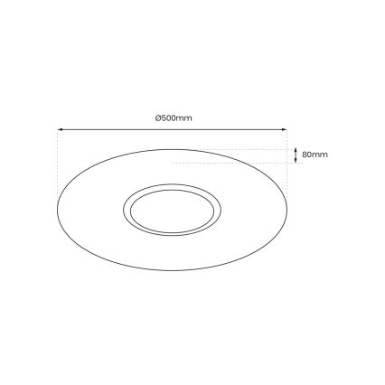 LED Ściemnialny plafon SPARKY LED/50W/230V 3000-6000K+pilot