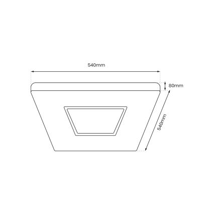 LED Ściemnialny plafon SPARKY LED/65W/230V 3000-6000K + pilot