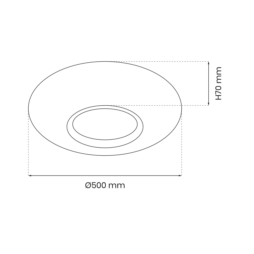 LED Ściemnialny plafon TOKYO LED/48W/230V 3000-6000K + pilot