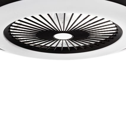 LED Ściemnialny plafon z wentylatorem ZONDA LED/48W/230V 3000-6000K czarny + pilot