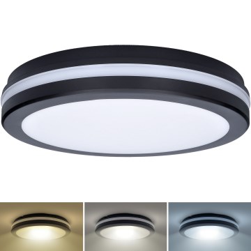 LED Ściemnialny plafon zewnętrzny LED/36W/40W/44W/230V 3000/4000/6500K IP65 czarny