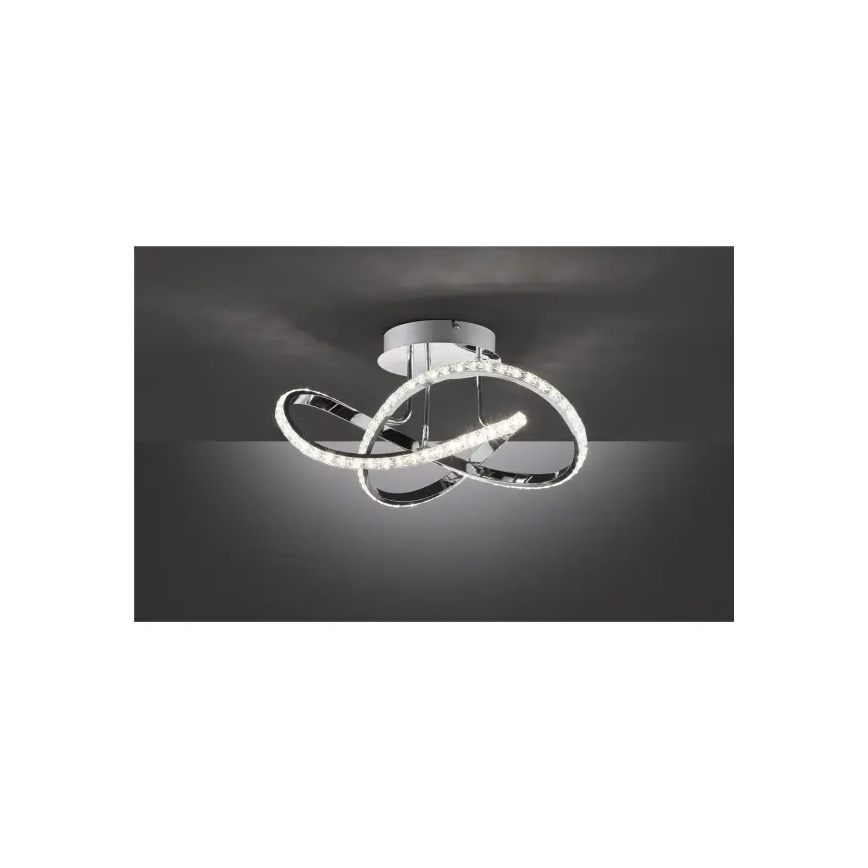 LED ściemnialny przysufitowy żyrandol ABRO LED/26W/230V błyszczący chrom