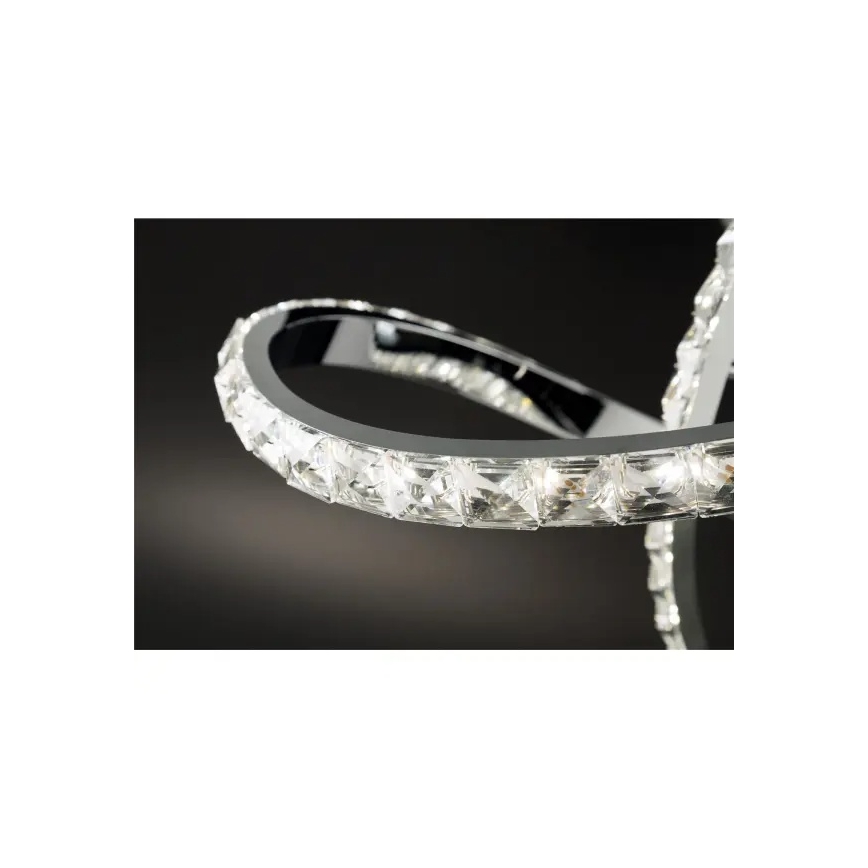 LED ściemnialny przysufitowy żyrandol ABRO LED/26W/230V błyszczący chrom