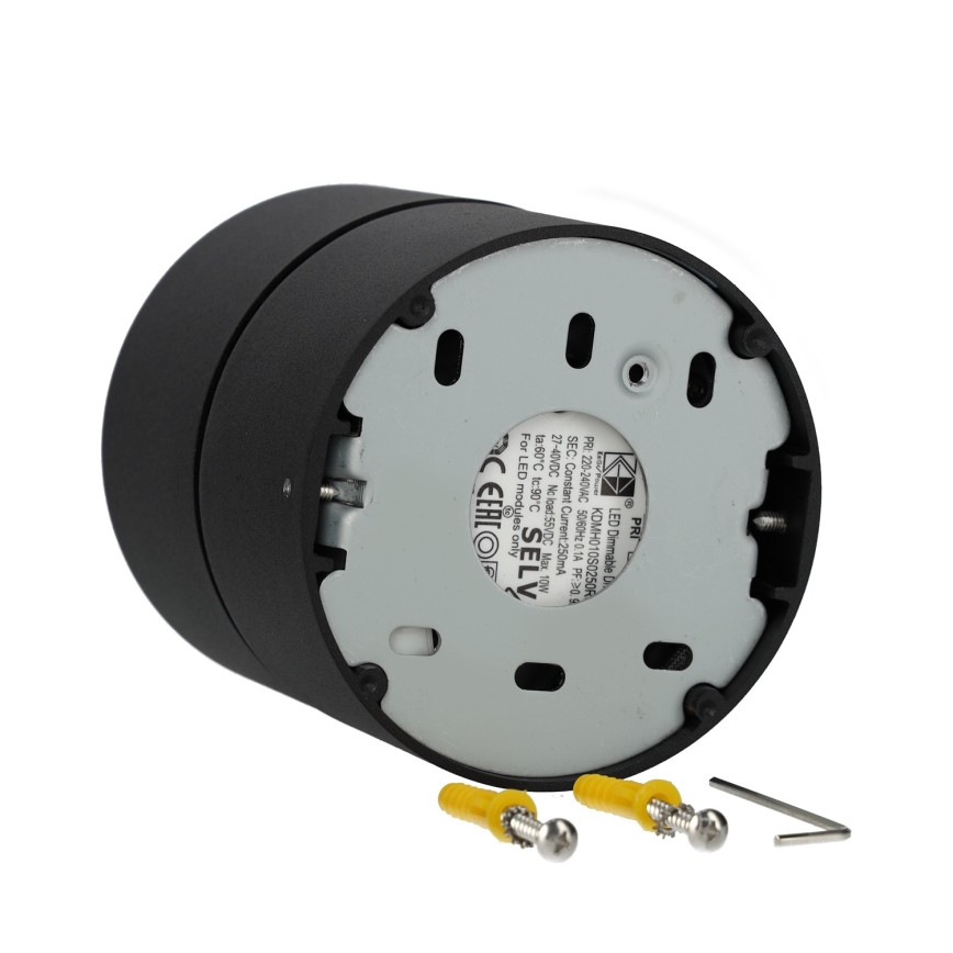 LED Ściemnialny reflektor LAHTI LED/13,5W/230V 3000K CRI 90 czarny