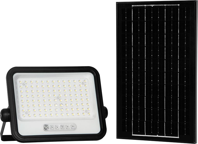 LED ściemnialny solarny reflektor LED/200W/3,2V 2000-8000K IP65 10000 mAh czarny + zdalne sterowanie