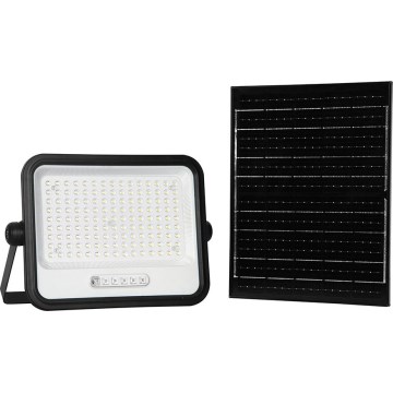 LED Ściemnialny solarny reflektor LED/300W/3,2V 2000-8000K IP65 15000 mAh czarny + pilot zdalnego sterowania