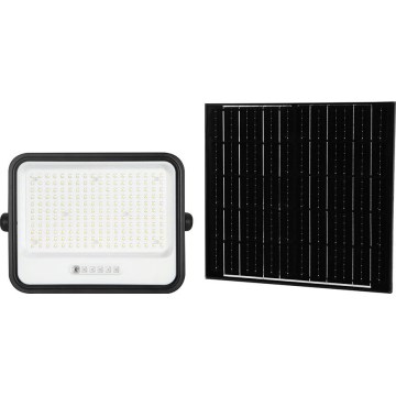 LED ściemnialny solarny reflektor LED/400W/3,2V 2000-8000K IP65 20000 mAh czarny + pilot zdalnego sterowania