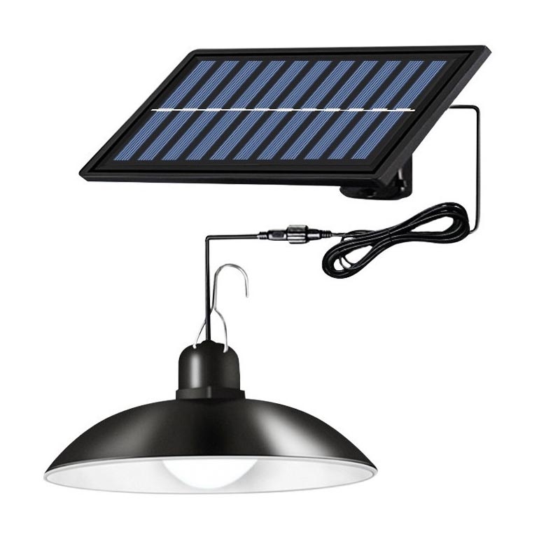 LED Ściemnialny solarny żyrandol na lince LED/1,8W/3,7V IP44 6500K 1600 mAh + zdalne sterowanie