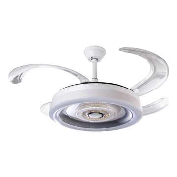 LED Ściemnialny wentylator sufitowy LED/60W/230V 3000-6000K śr. 50 cm biały + zdalne sterowanie