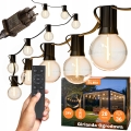 LED ściemnialny zewnętrzny łańcuch dekoracyjny 36xE12/1W/24/230V 22,35 m IP65 czarny + zdalne sterowanie