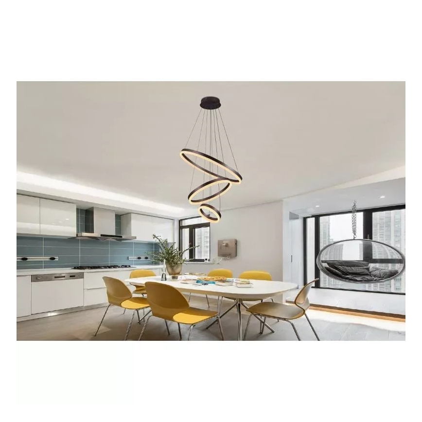 LED Ściemnialny żyrandol na lince LED/85W/230V 3000-6500K + pilot zdalnego sterowania