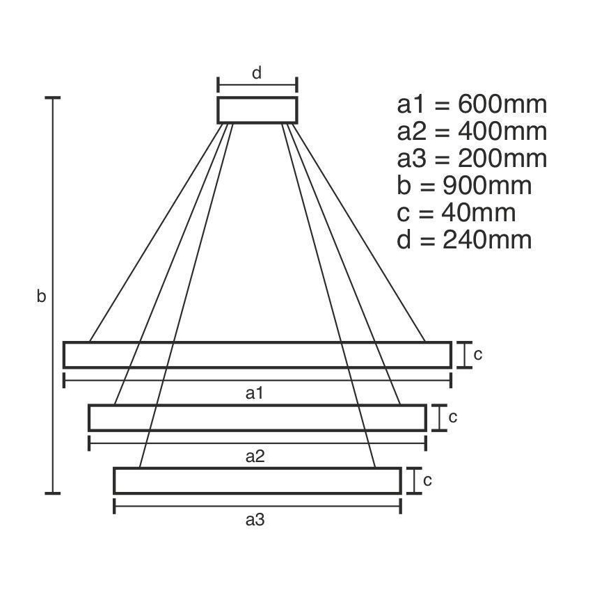 LED Ściemnialny żyrandol na lince LED/85W/230V 3000-6500K + pilot zdalnego sterowania