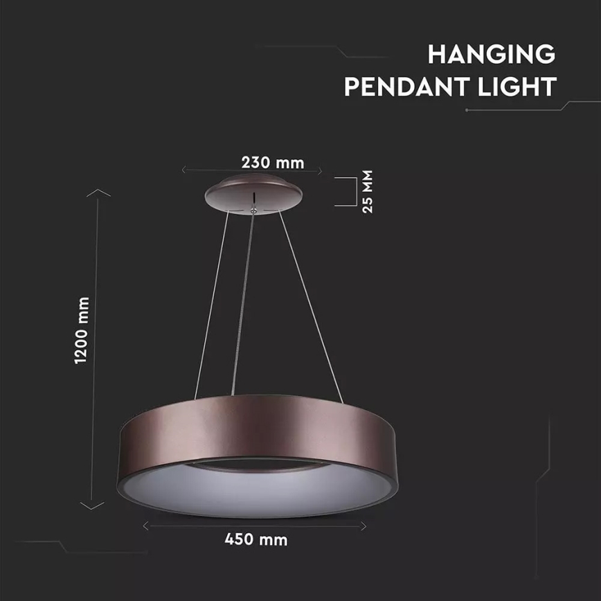 LED Ściemnialny żyrandol na lince 1xLED/20W/230V