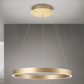 LED ściemnialny żyrandol na lince KOLK LED/60W/230V 2700/3000/4000K śr. 60 cm złoty