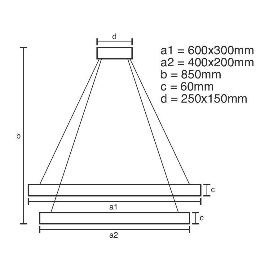 LED Ściemnialny żyrandol na lince LED/130W/230V 3000-6500K + pilot