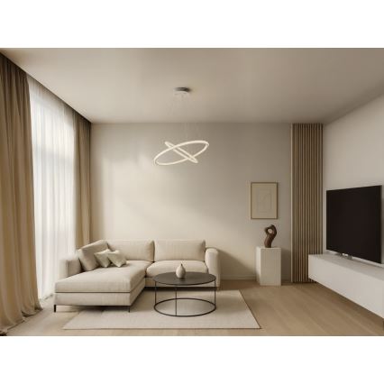 LED Ściemnialny żyrandol na lince LED/150W/230V 3000-6500K + zdalne sterowanie