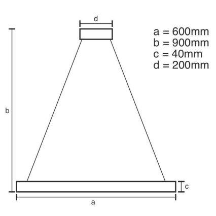 LED Ściemnialny żyrandol na lince LED/42W/230V 3000-6500K + pilot