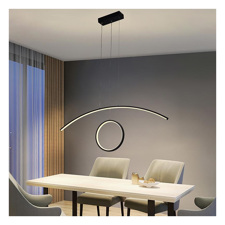 LED Ściemnialny żyrandol na lince LED/55W/230V 3000-6500K + pilot