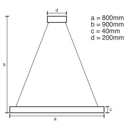 LED Ściemnialny żyrandol na lince LED/55W/230V 3000-6500K + pilot