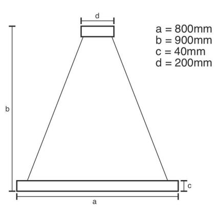 LED Ściemnialny zyrandol na lince LED/55W/230V 3000-6500K + pilot