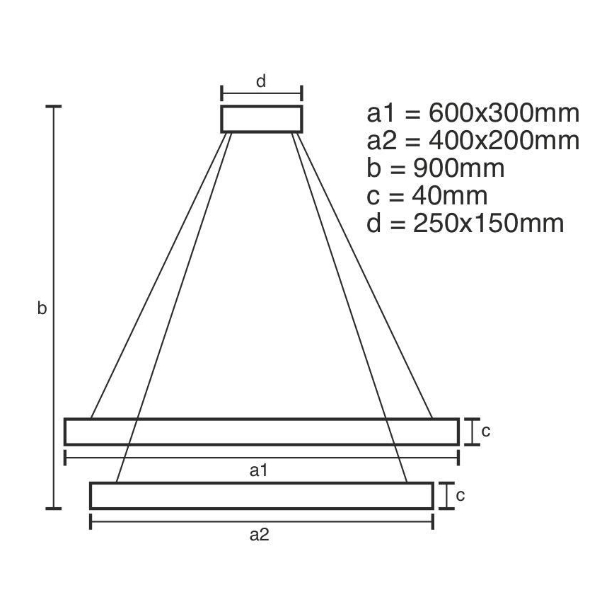 LED Ściemnialny żyrandol na lince LED/65W/230V 3000-6500K + pilot