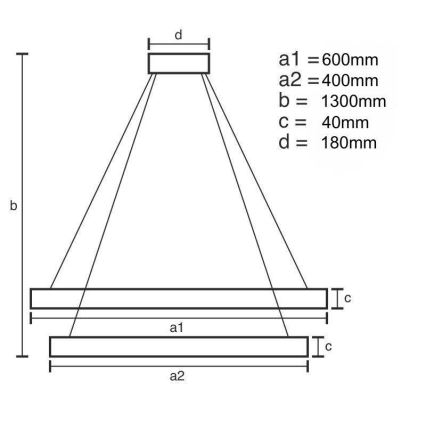 LED Ściemnialny żyrandol na lince LED/70W/230V 3000-6500K + pilot zdalnego sterowania