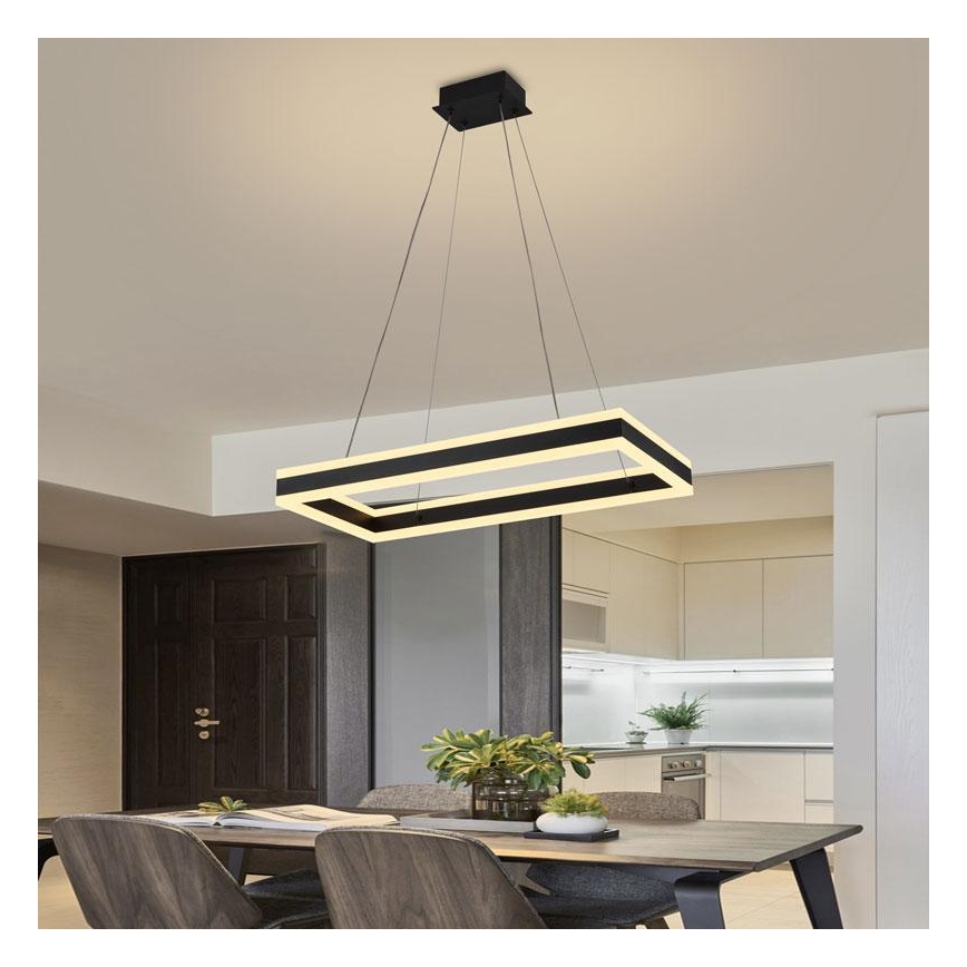 LED Ściemnialny żyrandol na lince LED/80W/230V 3000-6500K + pilot