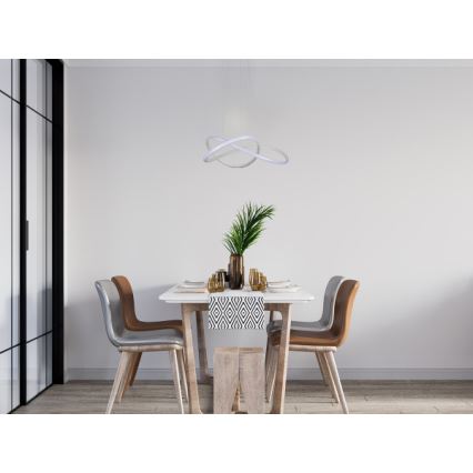 LED ściemnialny żyrandol na linkach LED/85W/230V 3000–6500K śr. 60 cm + pilot zdalnego sterowania