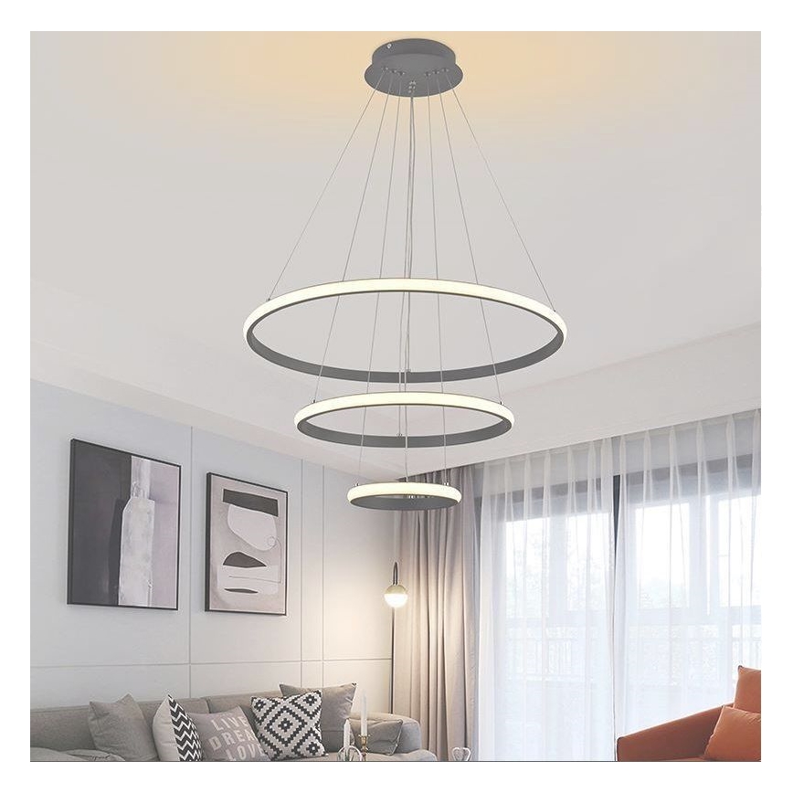 LED Ściemnialny żyrandol na lince LED/90W/230V 3000-6500K + pilot