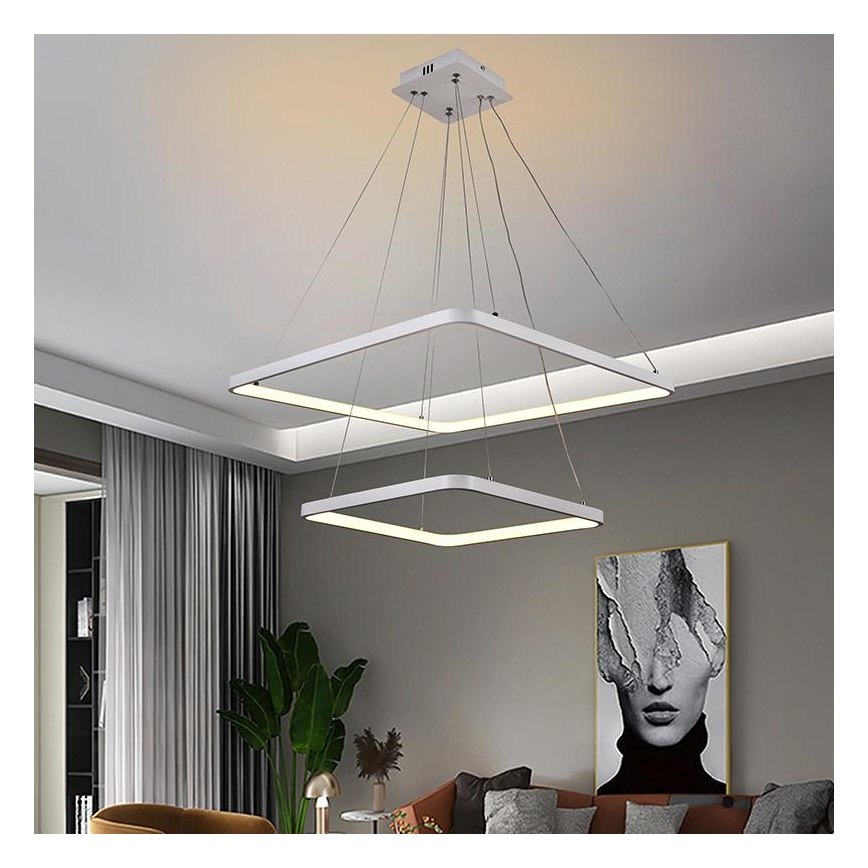 LED Ściemnialny żyrandol na lince LED/90W/230V 3000-6500K + pilot