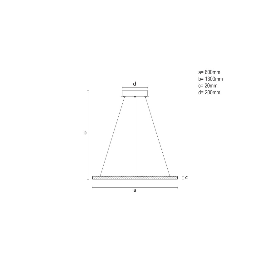 LED ściemnialny żyrandol na lince LED/90W/230V 3000-6500K śr. 60 cm + zdalne sterowanie