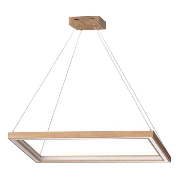 LED ściemnialny żyrandol na lince LEGNO 2xLED/33W/230V dąb