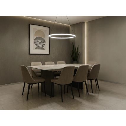 Ściemnialny żyrandol LED na lince 90W/230V 3000-6500K śr. 60 cm + pilot