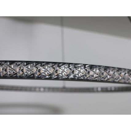 Ściemnialny żyrandol LED na lince 90W/230V 3000-6500K śr. 60 cm + pilot