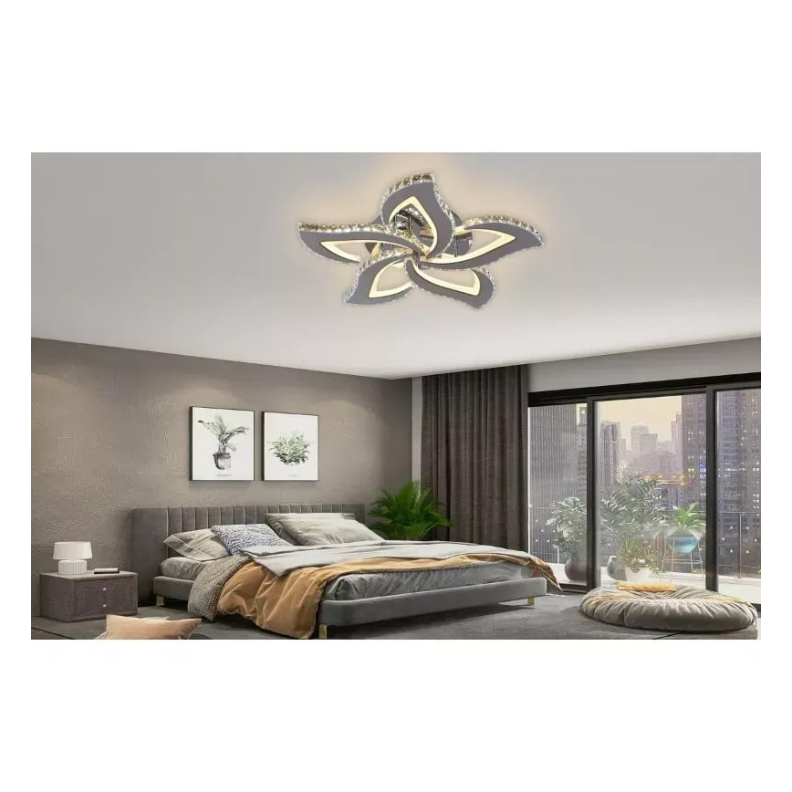 LED Ściemnialny żyrandol natynkowy LED/100W/230V 3000-6500K + pilot zdalnego sterowania