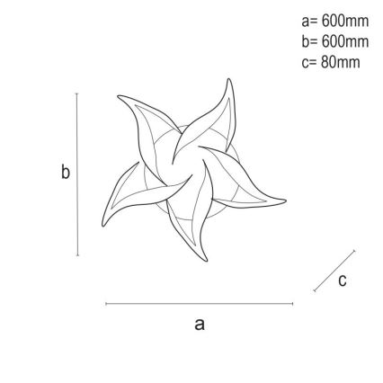 LED Ściemnialny żyrandol natynkowy LED/100W/230V 3000-6500K + pilot zdalnego sterowania