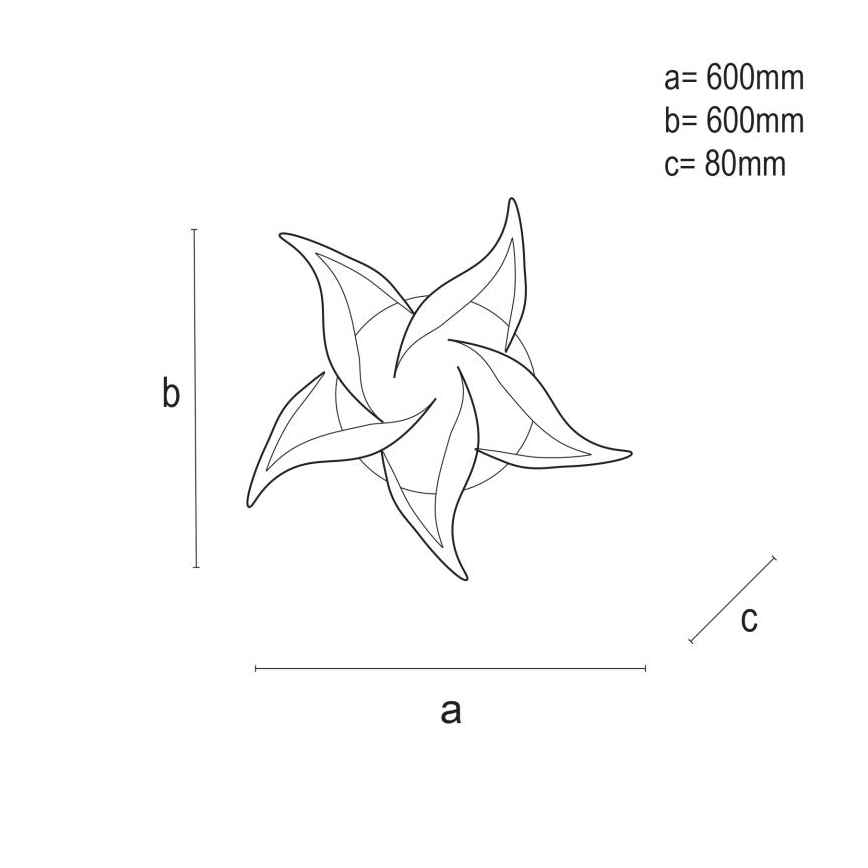 LED Ściemnialny żyrandol natynkowy LED/100W/230V 3000-6500K + pilot zdalnego sterowania