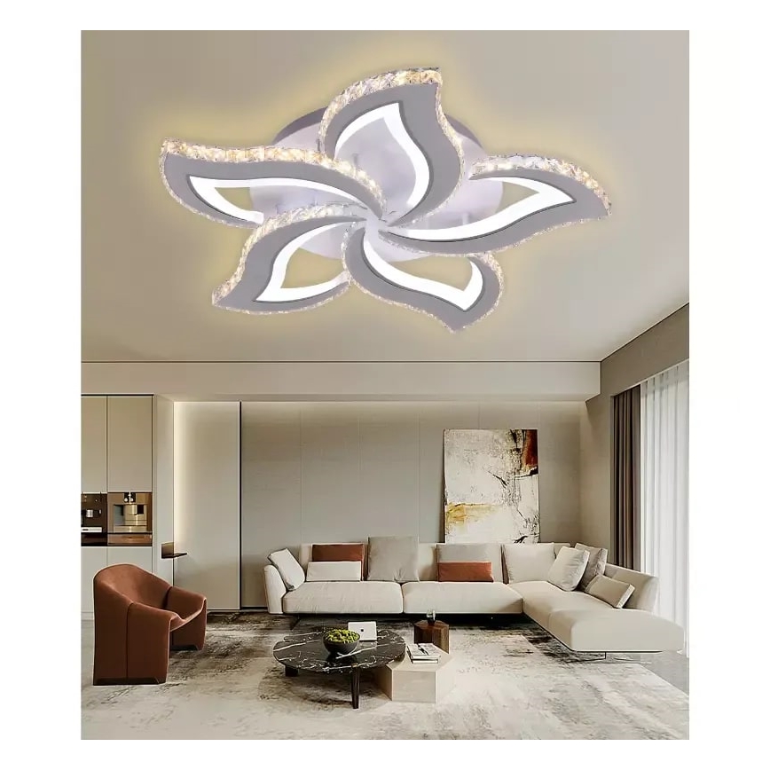 LED Ściemnialny żyrandol natynkowy LED/100W/230V 3000-6500K + pilot zdalnego sterowania