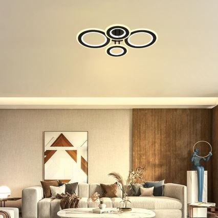 LED Ściemnialny żyrandol natynkowy LED/100W/230V 3000-6500K + pilot zdalnego sterowania