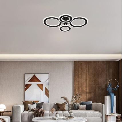 LED Ściemnialny żyrandol natynkowy LED/100W/230V 3000-6500K + pilot zdalnego sterowania