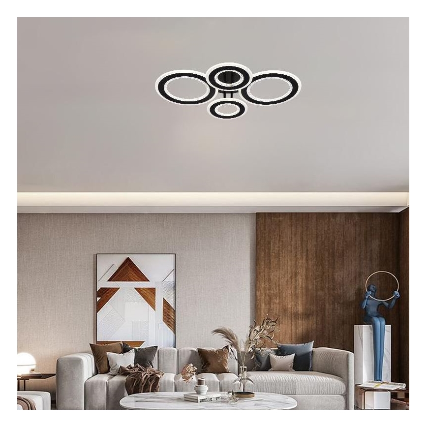 LED Ściemnialny żyrandol natynkowy LED/100W/230V 3000-6500K + pilot zdalnego sterowania